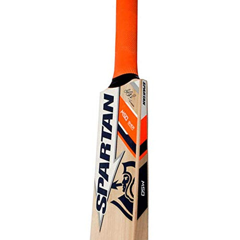 Image of Spartan MSD Edition Grade 3 Kashmir Willow Cricket Bat ( Size: Short Handle,Leather Ball )