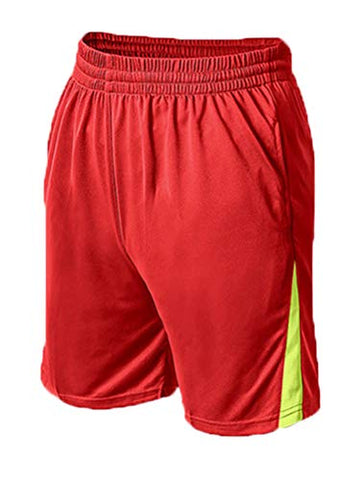 Image of Lavnis Men's Casual Tracksuit Short Sleeve Running Jogging Athletic Sports T-Shirts and Shorts Suit Set Red S