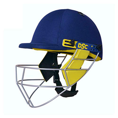 Image of DSC Bouncer Cricket Helmet for Men & Boys (Adjustable Steel Grill | Color: Blue | Light Weight | Size:Large