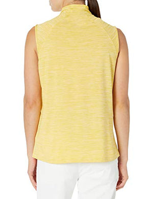 PUMA Golf 2020 Women's Daily Mockneck, Super Lemon Heather, XX-Large