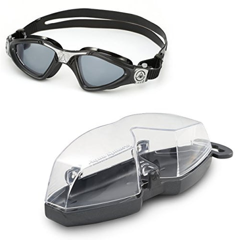 Image of Aqua Sphere Kayenne Swim Goggles with Smoke Lens (Black/Silver)