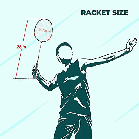 Image of Li-Ning XP 998-PV SINDHU Signature Series Aluminum-Alloy Isometric Strung Badminton Racquet (Charcoal/Red) Half Cover - Set of 2