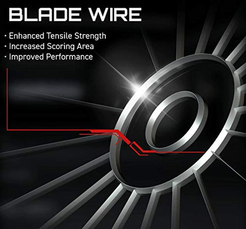 Image of WINMAU Plastic Blade 5 Bristle Dartboard with All-New Thinner Wiring for Higher Scoring and Reduced Bounce-Outs (Multicolour)