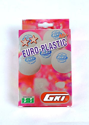 GKI Euro Plastic 40+ Table Tennis Balls, Multicolour (Pack of 6)