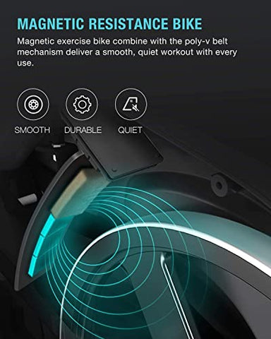Image of Reach Vision Magnetic Stationary Bike with Adjustable Professional Handlebar and Magnetic Resistance | Belt Drive Spin Bike for Home Gym Best for Indoor Cycling Workout