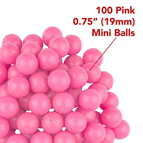 Image of Fairly Odd Novelties 3/4" Mini Ping Pong/Table Tennis/Beer Pong Round Balls (100 Pack), 19mm, Pink
