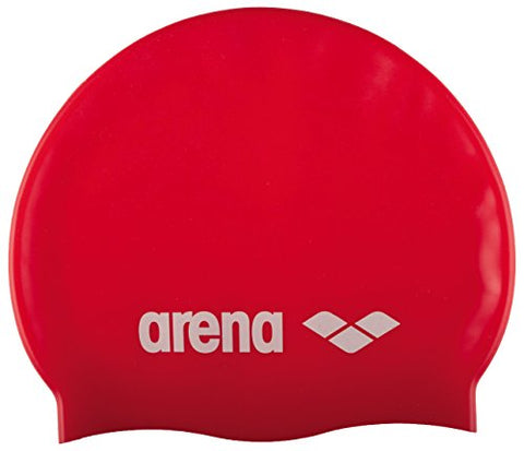 Image of arena Classic Silicone Swim Cap, Red/White