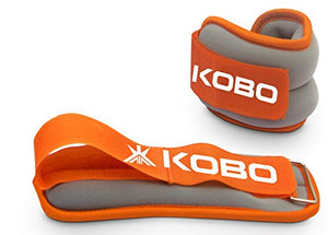 Kobo Ankle Weight/Wrist Weight, (1.5 Kg x 2) (Orange/Grey) (Pair)