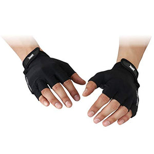 NEVER LOSE WMX Series Leather Fitness Gloves (Black Suede, L)