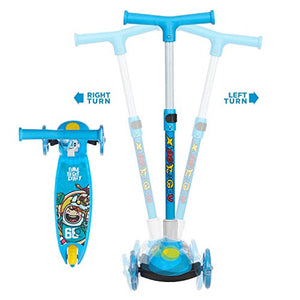 NHR Smart Kick Scooter, 3 Adjustable Height, Foldable,Front Wheel Light & PVC Wheels for Kids (3 to 8 Years ,Blue)