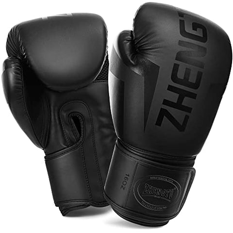 Image of ZTTY Boxing Gloves PU Leather Kickboxing Muay Thai Punching Bag Mitts MMA Pro Grade Sparring Training Fight Gloves for Men & Women