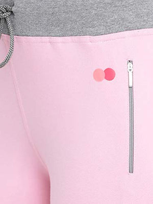Clovia Women's Cotton Gym/Sports Activewear Tights (AT0073P22_Pink_XXL)