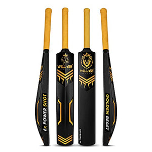 Willage Cricket Bats, Plastic bat, Plastic bat Cricket Full Size, Plastic bat Full Size, Cricket Bat (Golden Color)