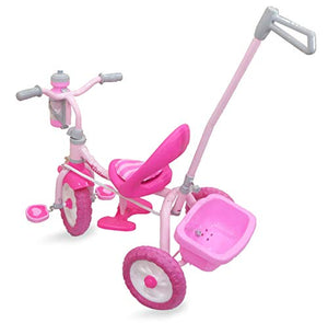 Fun Ride Tricycle for Kids 2-in-1 Viva Deluxe Tri-Cycle with Sipper, Removable Parental Control Handle -Perfect Trikes for Boys and Girls 1 -4 Years -Weight -Up to 25 Kg (Pink)