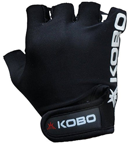 Image of Kobo WTG-05 Leather Gym Gloves, Large (Black)