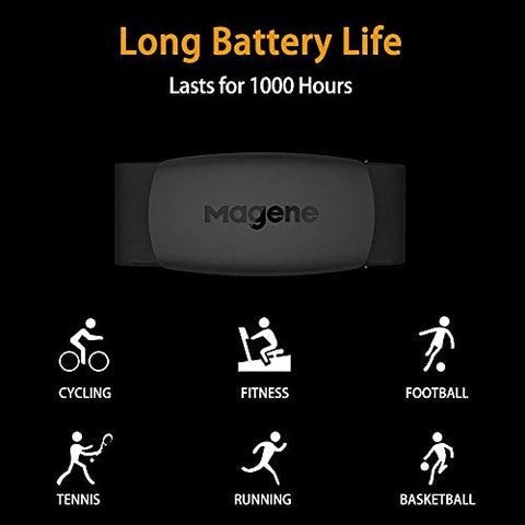 Image of Magene H64 Heart Rate Monitor Chest Strap Fitness Tracker IP67 Waterproof Support Bluetooth 4.0 and ANT+, iPhone & Android Compatible