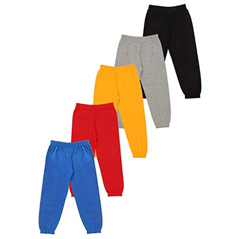 Image of KYDA KIDS Boys' Loose Fit Trackpants (Pack of 5) (KYDA KIDS_2-3Y_Assorted_2-3 Years)