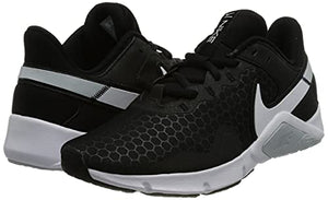 Nike Women's W Legend Essential 2 Black/White-Pure Platinum Running Shoe-4 Kids UK (CQ9545-001)