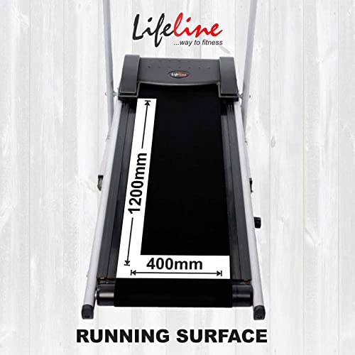 Life Line Fitness LT-202 Manual Treadmill 3in1 with a Twister and Push-up Stand & Walking and Running Foldable Multifunctional Jogger Machine 2 Level Inclination, Made in India, Black