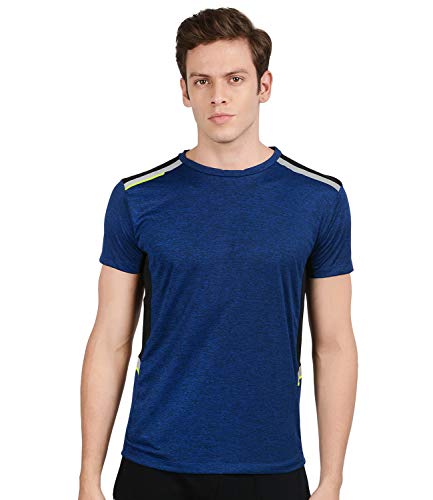 AWG Men's Stylish Polyester Sports Round Neck T-Shirt (AW20-AWG-AV-RB-XL, Royal Blue)
