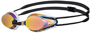 Arena 92370 Tracks Swimming Goggles (White/Red Revo/Black)