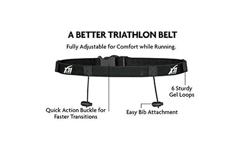 Image of X31 Sports Triathlon Race Number Belt with 6 Gel Loops