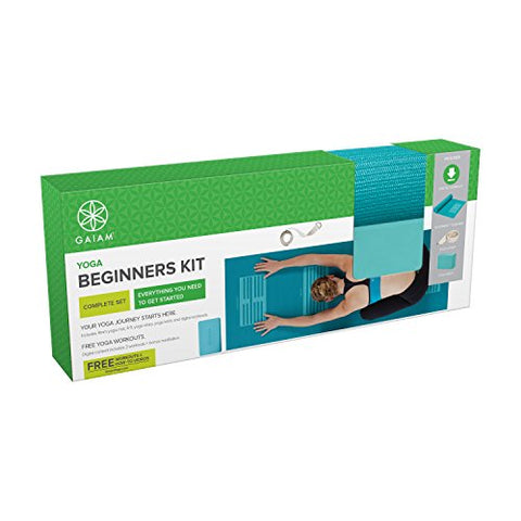Image of Gaiam Yoga For Beginners Kit, Blue