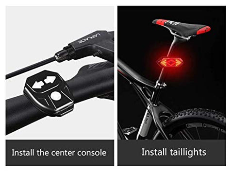 Image of FASTPED ® Bicycle Tail Light USB Rechargable Smart Wireless Remote Control Turn Signal Warning Lamp Bike Taillight