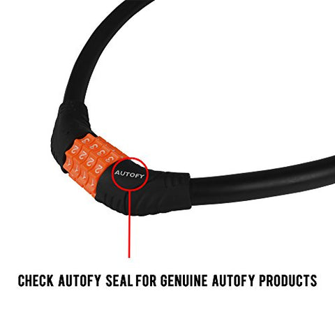 Image of Autofy Heavy Duty 4 Digit Number Lock Helmet Lock Multipurpose Lock Bike Lock Resettable Combination Lock (Black & Orange - Upgraded 2nd Gen)