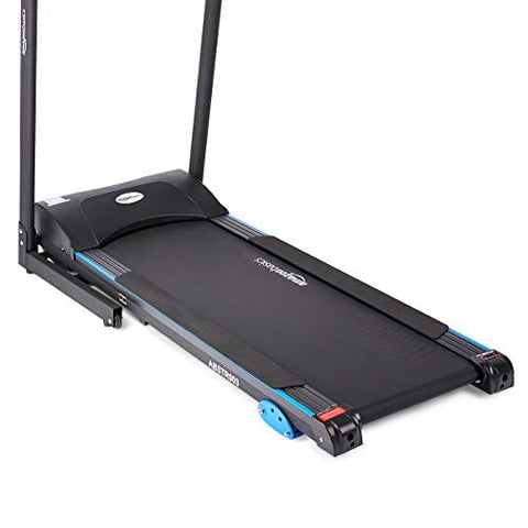 Image of AmazonBasics DC Motorized Black Treadmill with 3 Level Manual Incline, 1.5 HP Continuous and 3.0 Peak Power, Max Speed 14 kmph, Max Weight 110 Kg