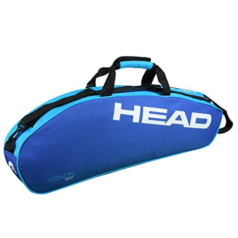 Image of Head Xenon 300 Single Compartment 3 Racquet Badminton Kit Bag, Polyester (Size: 75X10X27 cm | Colour: Blue/Turquoise)