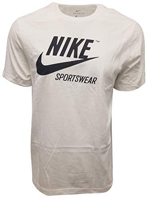 Nike Men Futura Sportswear Logo T-Shirt (XX-Large, White)
