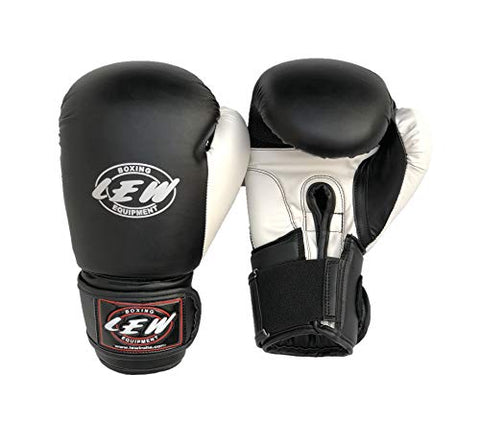 Image of LEW Black Pre Molded Boxing Competition| Training| MMA| Kickboxing | Muay Thai Gloves for Bags & Training Boxing Gloves