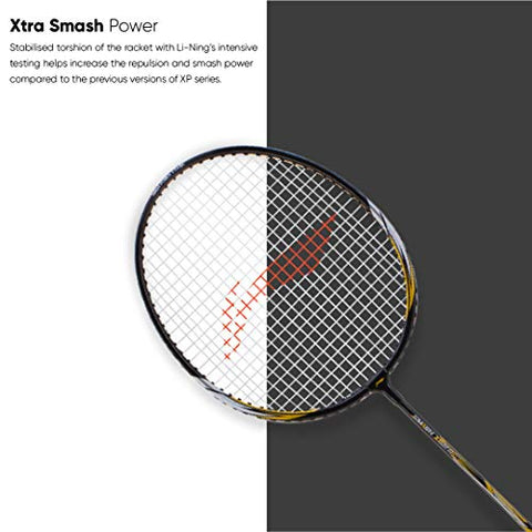 Image of Li-Ning XP-70-IV Aluminum Strung Badminton Racquet (Black/Gold , S2 , 90-95 Grams , 18-20 lbs)+Li-Ning Bolt Neo (6 in 1) Nylon Badminton Shuttlecocks (Yellow)