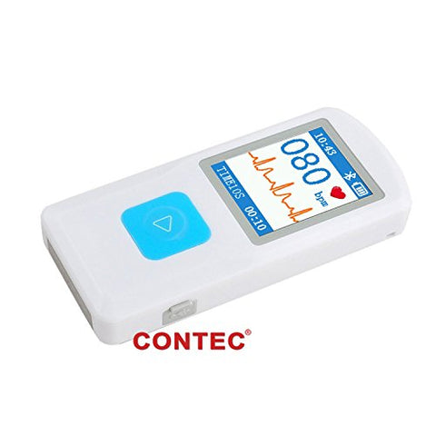 Image of CONTEC Portable ECG/EKG Monitor PC Software Electrocardiogram Bluetooth Heart Rate Beat LCD Monitor PM10