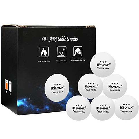 Image of KEVENZ 18-Pack Premium 3-Star 40mm Orange Table Tennis Balls,Competition Quality Ping Pong Ball(18pack, White)