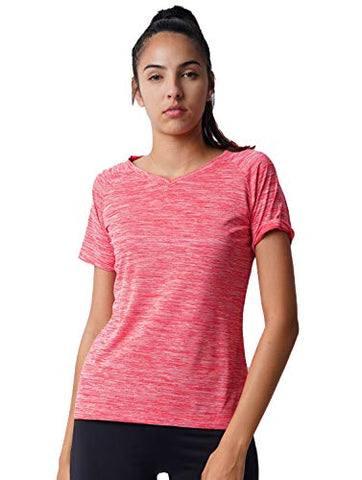 Image of LAYA Harper Womens Sports Raglan Tee Red