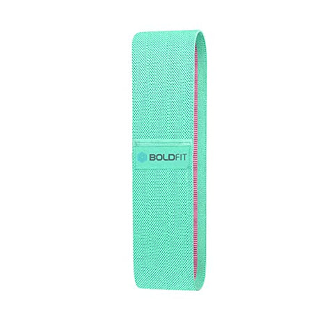 Image of Boldfit Fabric Resistance Band - Loop Hip Band for Women & Men for Hip, Legs, Stretching, Toning Workout. Mini Loop Booty Bands for Glutes, Squats Exercise Usable in-Home & Gym. (Green (Light))