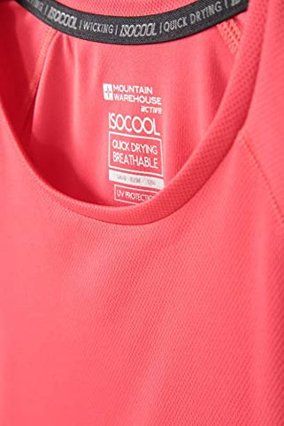 Image of Mountain Warehouse Endurance Womens T-Shirt - Ladies Top, Coral (Plain), 20