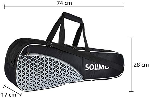 Amazon Brand - Solimo Badminton Kit Bag, Rapid, Black