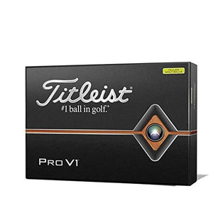 Titleist 2019 Pro V1 Golf Balls | Yellow Golf (One Dozen)