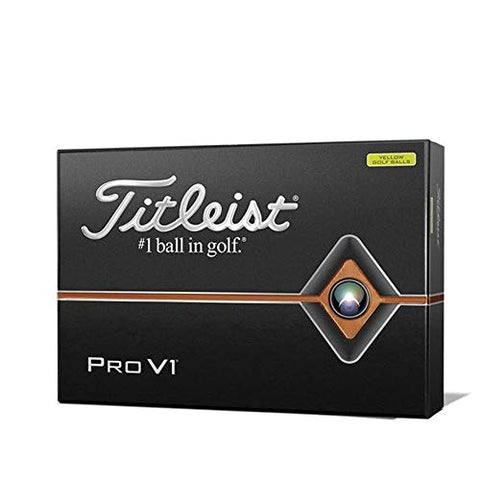 Image of Titleist 2019 Pro V1 Golf Balls | Yellow Golf (One Dozen)