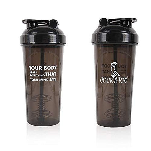 Image of Cockatoo CS-01 Stainless Steel BPA-free Shaker Bottle (Black, 700ml )