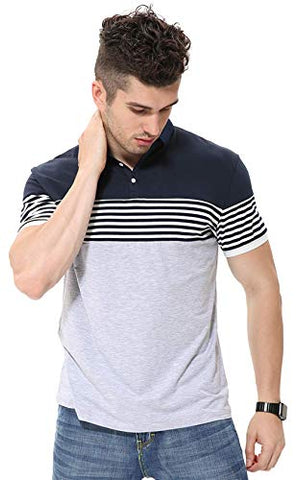 Image of fanideaz Branded Mens Cotton Polo T-Shirts for Men Stylish_GY_XL Grey