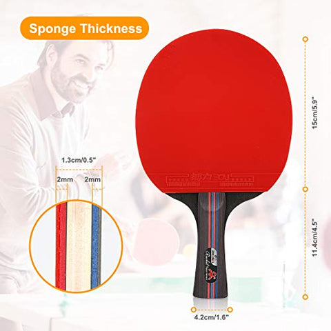 Image of Number-one Ping Pong Paddle Set, Portable Ping-Pong Game with 4 Table Tennis Rackets and 8 Ping-Pong Balls, 1 Retractable Table Tennis Net for Kids Adults Indoor Outdoor Activities