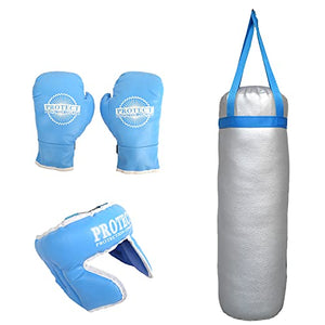 Escobar Kids Boxing Kit for Small Boys / Girls with Gloves and Head Gear Materia : others , Multi color