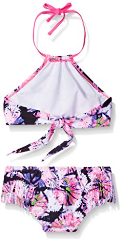 Kanu Surf Girls' Big Okana Halter Bikini Beach Sport 2-Piece Swimsuit, Pink, 8