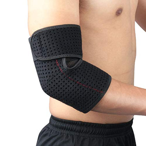 Image of SKUDGEAR Adjustable Elbow Support Brace with Breathable Built-in Fixed Mesh for Pain Relief, Compression Support for Outdoor Sports, Gym, Workout (Free Size)