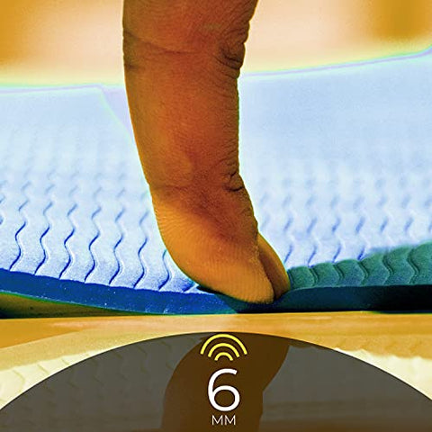 Image of Boldfit Yoga mat for Women and Men with Carry Strap, EVA Material 6mm Extra Thick Exercise mat for Workout Yoga Fitness Pilates and Meditation, Anti Tear Anti Slip For Home & Gym Use