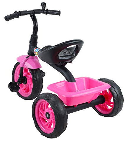 Image of Toyzoy Maple Lite Kids|Baby Trike|Tricycle with Detachable Bell for Age Group 1.5 to 5 Years, TZ-524 (Pink)